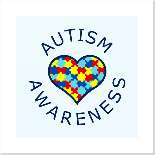Autism Awareness Heart Wall Art by Defenestration Nation